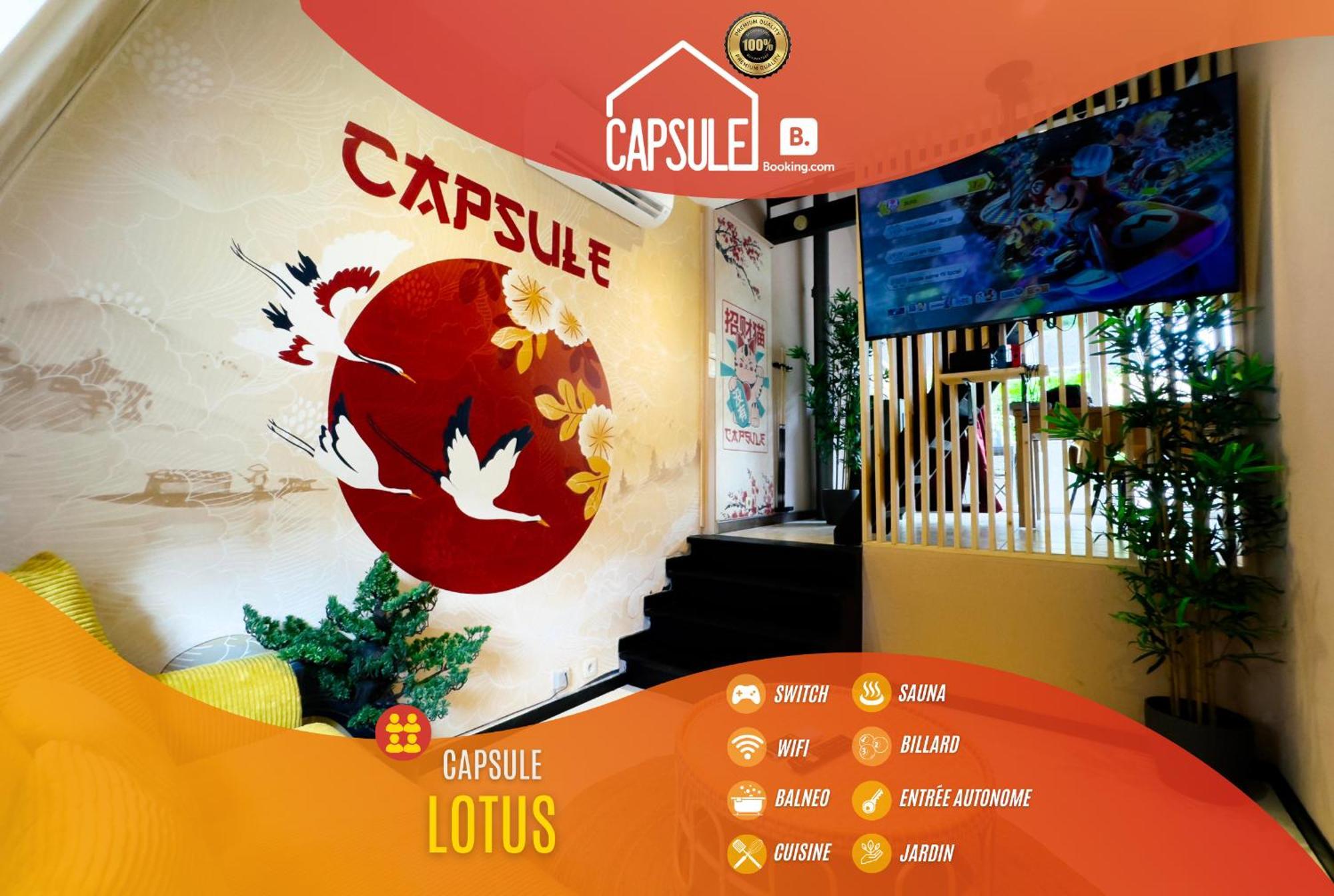 Capsule Lotus-Balneo-Sauna-Billard-Nintendo Hastiere-par-dela Εξωτερικό φωτογραφία